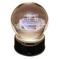 Crystal Ball Music Box w/ Laser Image - AT&T Park